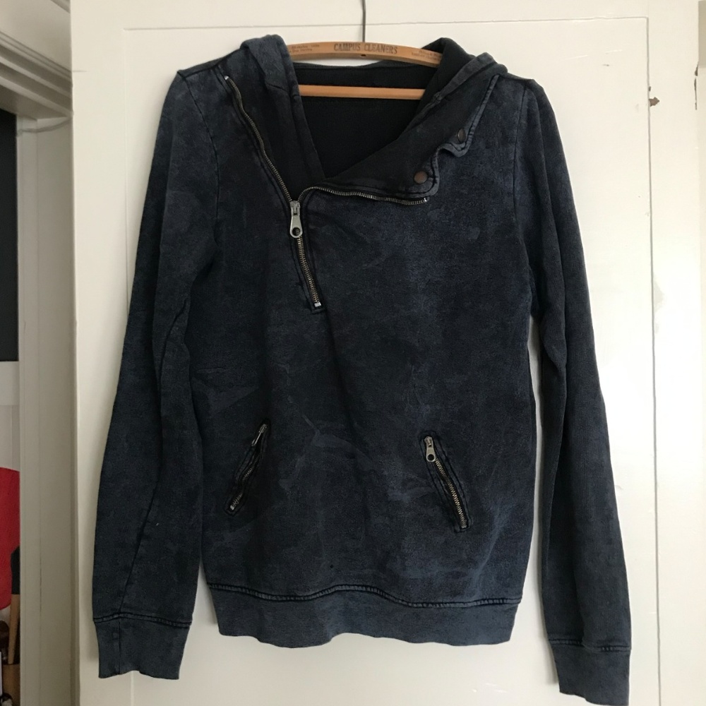 Acid Wash MOTO ROCK & ROLL Hoodie